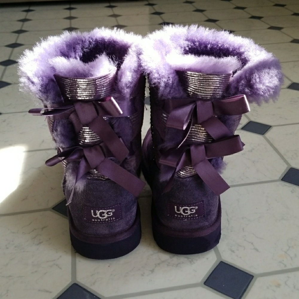 UGG Purple Winter Boots with Bows